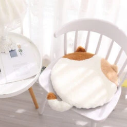 Round Cat Cushion -Kawaii Store kawaiies plushies plush softtoy round cat cushion cushions 262073