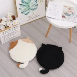 Round Cat Cushion -Kawaii Store kawaiies plushies plush softtoy round cat cushion cushions 604976
