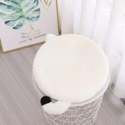 Round Cat Cushion -Kawaii Store kawaiies plushies plush softtoy round cat cushion cushions white 803297