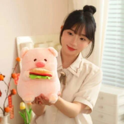 Round Fluffy Chonky Piggy Plushie 28 Round Fluffy Chonky Piggy Plushie -Kawaii Store kawaiies plushies plush softtoy round fluffy chonky piggy plushie soft toy burger 20cm 679233