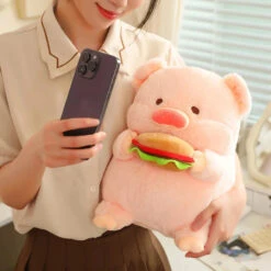Round Fluffy Chonky Piggy Plushie 29 Round Fluffy Chonky Piggy Plushie -Kawaii Store kawaiies plushies plush softtoy round fluffy chonky piggy plushie soft toy burger 30cm 412795