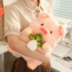 Round Fluffy Chonky Piggy Plushie 21 Round Fluffy Chonky Piggy Plushie -Kawaii Store kawaiies plushies plush softtoy round fluffy chonky piggy plushie soft toy cabbage 30cm 858040