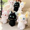 Sailor Moon Fluffy Black White Cat Plushies -Kawaii Store kawaiies plushies plush softtoy sailor moon fluffy black white cat plushies soft toy 484449