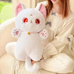 Sailor Moon Fluffy Black White Cat Plushies -Kawaii Store kawaiies plushies plush softtoy sailor moon fluffy black white cat plushies soft toy 804553