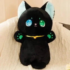 Sailor Moon Fluffy Black White Cat Plushies -Kawaii Store kawaiies plushies plush softtoy sailor moon fluffy black white cat plushies soft toy black cat 16in 40cm 262563