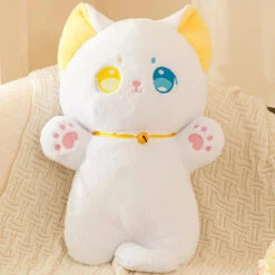 Sailor Moon Fluffy Black White Cat Plushies -Kawaii Store kawaiies plushies plush softtoy sailor moon fluffy black white cat plushies soft toy yellowblue eyes 16in 40cm 187809