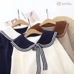 Apparel Sailor Moon Inspired Collar Long Sleeve Cardigan -Kawaii Store kawaiies plushies plush softtoy sailor moon inspired collar long sleeve cardigan apparel 817343
