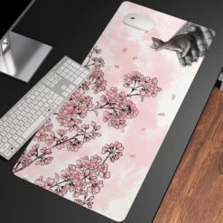Accessories Sakura Cherry Blossom Large Mouse Pad Collection -Kawaii Store kawaiies plushies plush softtoy sakura cherry blossom large mouse pad collection accessories 11 60 x 30cm 470302