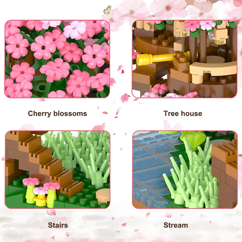 Sakura Cherry Blossom Tree House Nano Building Set 8 Sakura Cherry Blossom Tree House Nano Building Set - Image 6
