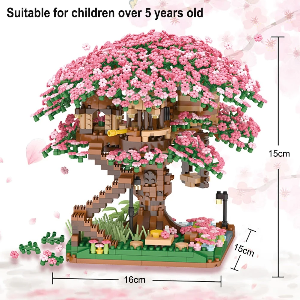 Sakura Cherry Blossom Tree House Nano Building Set 9 Sakura Cherry Blossom Tree House Nano Building Set - Image 7
