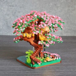 Sakura Cherry Blossom Tree House Nano Building Set 12 Sakura Cherry Blossom Tree House Nano Building Set -Kawaii Store kawaiies plushies plush softtoy sakura cherry blossom tree house nano building set new build it 588468