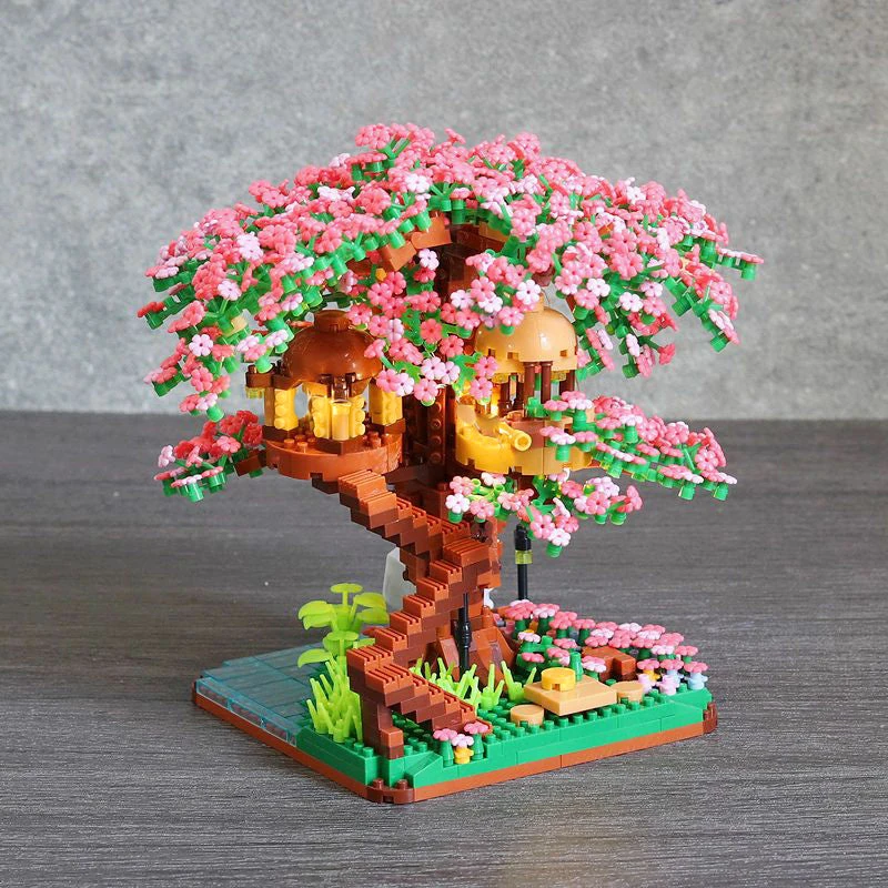 Sakura Cherry Blossom Tree House Nano Building Set 5 Sakura Cherry Blossom Tree House Nano Building Set - Image 3