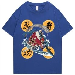 Apparel Samurai Cat Water Breathing Form Unisex Tee -Kawaii Store kawaiies plushies plush softtoy samurai cat water breathing form unisex tee apparel blue s 661844