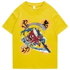 Apparel Samurai Cat Water Breathing Form Unisex Tee -Kawaii Store kawaiies plushies plush softtoy samurai cat water breathing form unisex tee apparel yellow s 258505