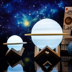 Saturn Table Lamp -Kawaii Store kawaiies plushies plush softtoy saturn table lamp home decor 338194