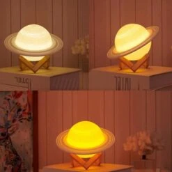 Saturn Table Lamp -Kawaii Store kawaiies plushies plush softtoy saturn table lamp home decor 602649