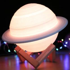 Saturn Table Lamp -Kawaii Store kawaiies plushies plush softtoy saturn table lamp home decor 608130