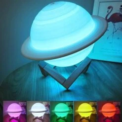 Saturn Table Lamp -Kawaii Store kawaiies plushies plush softtoy saturn table lamp home decor 767850