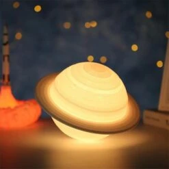 Saturn Table Lamp -Kawaii Store kawaiies plushies plush softtoy saturn table lamp home decor 807251