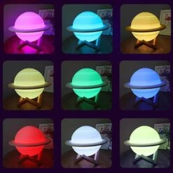 Saturn Table Lamp -Kawaii Store kawaiies plushies plush softtoy saturn table lamp home decor 986541