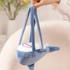 Schnauzer Dog With Shark Bag Plush -Kawaii Store kawaiies plushies plush softtoy schnauzer dog with shark bag plush soft toy 107850
