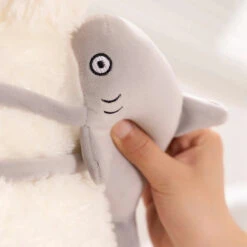 Schnauzer Dog With Shark Bag Plush -Kawaii Store kawaiies plushies plush softtoy schnauzer dog with shark bag plush soft toy 112937