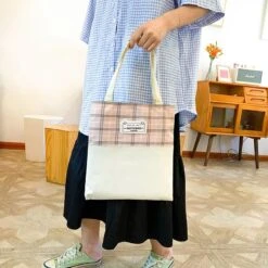 Apparel Set Of 5 Kawaii Plaid Backpack Bag Collection -Kawaii Store kawaiies plushies plush softtoy set of 5 kawaii plaid backpack bag collection bag 342346