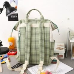 Apparel Set Of 5 Kawaii Plaid Backpack Bag Collection -Kawaii Store kawaiies plushies plush softtoy set of 5 kawaii plaid backpack bag collection bag 398708