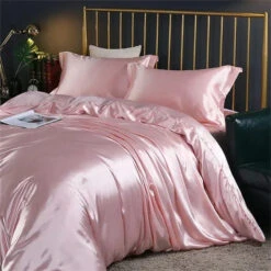 Shades Of Pink Mulberry Silk Bedding Set -Kawaii Store kawaiies plushies plush softtoy shades of pink mulberry silk bedding set bedding sets flamingo twin 274318