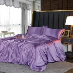Shades Of Purple Mulberry Silk Bedding Set -Kawaii Store kawaiies plushies plush softtoy shades of purple mulberry silk bedding set bedding sets amethyst twin 735027