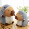 Shark Capybara Cosplay Plush -Kawaii Store kawaiies plushies plush softtoy shark capybara cosplay plush soft toy 196295