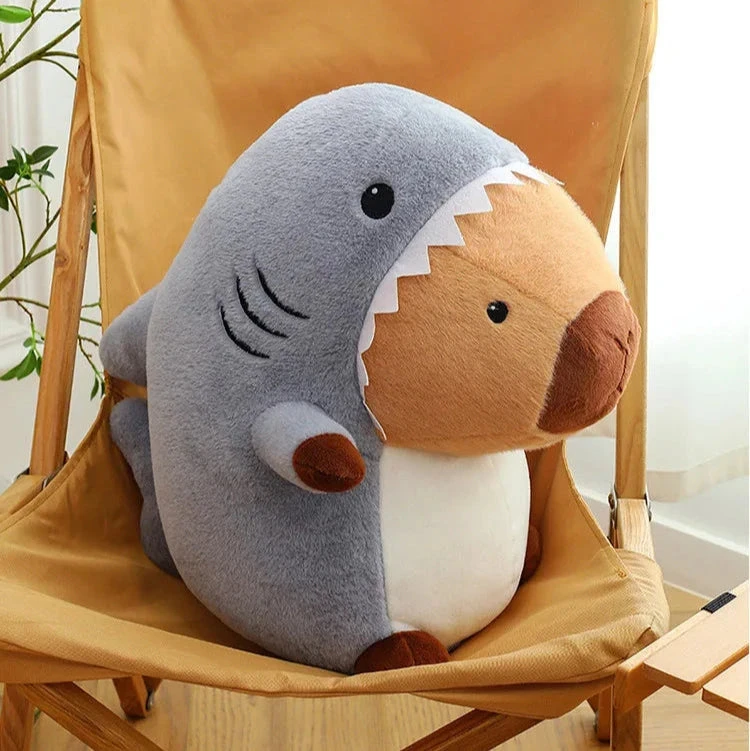 Shark Capybara Cosplay Plush 5 Shark Capybara Cosplay Plush - Image 3