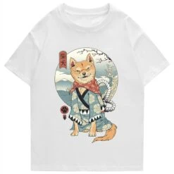 Apparel Shiba Inu In Kimono Tee -Kawaii Store kawaiies plushies plush softtoy shiba inu in kimono tee tops white s 513894