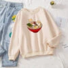 Apparel Shibas Bathing In Ramen Sweatshirt -Kawaii Store kawaiies plushies plush softtoy shibas bathing in ramen sweatshirt sweatshirt cream s 403596
