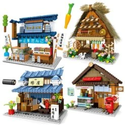 Shirakawa-go Dori Street Japanese Stores Building Sets - Limited Stock -Kawaii Store kawaiies plushies plush softtoy shirakawa go dori street japanese stores build it 721078
