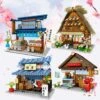 Shirakawa-go Dori Street Japanese Stores Building Sets - Limited Stock -Kawaii Store kawaiies plushies plush softtoy shirakawa go dori street japanese stores build it 826051