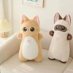 Shortie Two-tone Cat Plushie Collection -Kawaii Store kawaiies plushies plush softtoy shortie two tone cat plushie collection soft toy 559251