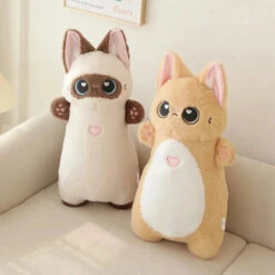 Shortie Two-tone Cat Plushie Collection -Kawaii Store kawaiies plushies plush softtoy shortie two tone cat plushie collection soft toy 954768