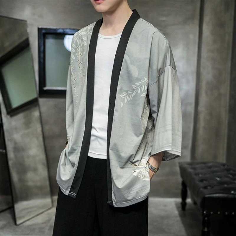 Apparel Silver Crane And Martial Art Wu Men Kimono 7 Apparel Silver Crane And Martial Art Wu Men Kimono - Image 5