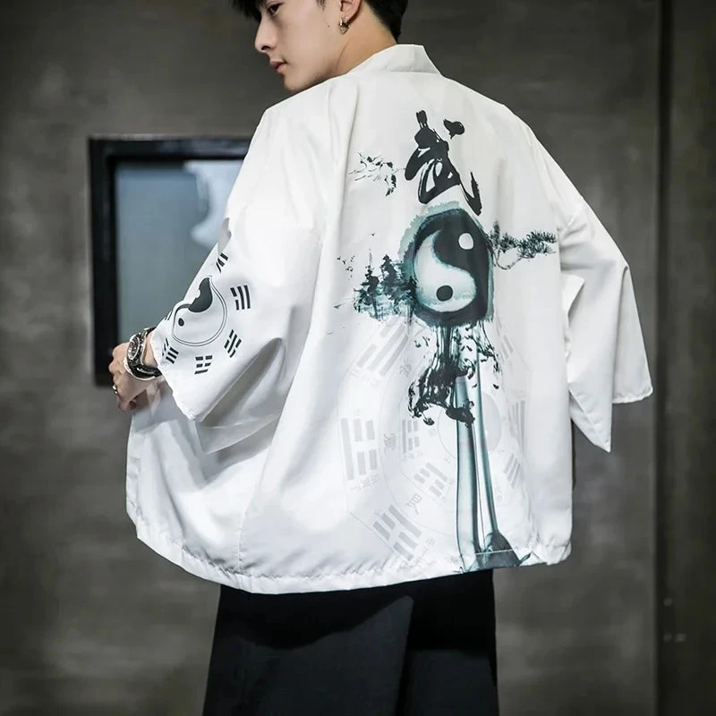 Apparel Silver Crane And Martial Art Wu Men Kimono 4 Apparel Silver Crane And Martial Art Wu Men Kimono - Image 2