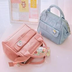 Simple Pink Blue Green Waterproof Lunch Bag 20 Simple Pink Blue Green Waterproof Lunch Bag -Kawaii Store kawaiies plushies plush softtoy simple pink blue green waterproof lunch bag new bag 750184
