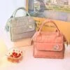 Simple Pink Blue Green Waterproof Lunch Bag -Kawaii Store kawaiies plushies plush softtoy simple pink blue green waterproof lunch bag new bag 903392