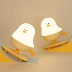 Skateboard Chick LED Night Light -Kawaii Store kawaiies plushies plush softtoy skateboard chick led night light home decor 222657