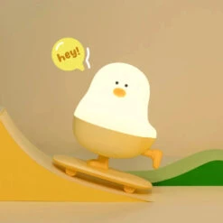 Skateboard Chick LED Night Light -Kawaii Store kawaiies plushies plush softtoy skateboard chick led night light home decor 761828