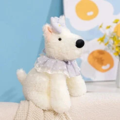 Skye The West Highland Terrier Dog Plushie -Kawaii Store kawaiies plushies plush softtoy skye the west highland terrier dog plushie soft toy purple 25cm 645410