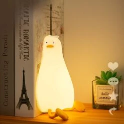 Sleeping Duck LED Night Light -Kawaii Store kawaiies plushies plush softtoy sleeping duck led night light home decor 703539