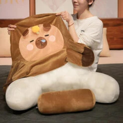 Sleepy Capybara Resting Cushion Pillow 27 Sleepy Capybara Resting Cushion Pillow -Kawaii Store kawaiies plushies plush softtoy sleepy capybara resting cushion pillow soft toy 524118