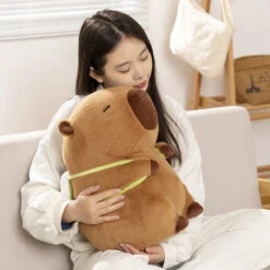 Sleepy Capybara With Mahjong Backpack Plushie -Kawaii Store kawaiies plushies plush softtoy sleepy capybara with mahjong backpack plushie soft toy 167226