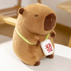 Sleepy Capybara With Mahjong Backpack Plushie -Kawaii Store kawaiies plushies plush softtoy sleepy capybara with mahjong backpack plushie soft toy 250082