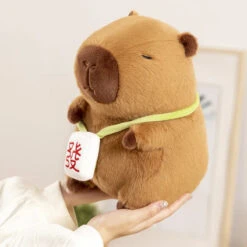 Sleepy Capybara With Mahjong Backpack Plushie -Kawaii Store kawaiies plushies plush softtoy sleepy capybara with mahjong backpack plushie soft toy 596758